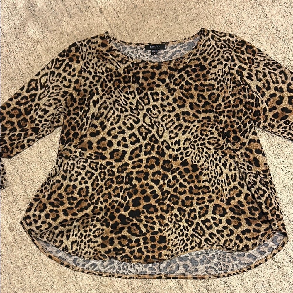 Karen Kane plus size cheetah print shirt 2XL